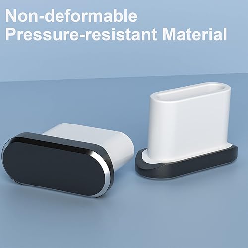 Miniatura 3 de Paquete de 5 tapones de puerto USB tipo C antipolvo para iPhone 16 15 Pro Max Plus iPad, puertos USB C con clip antipérdida, tapones antipolvo tipo