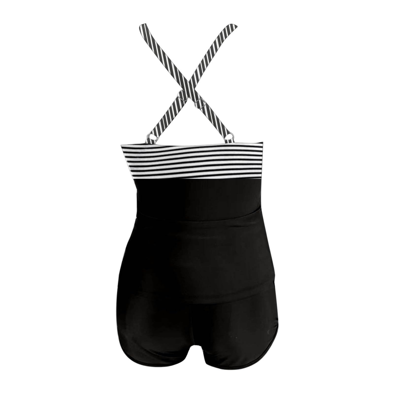 Traje de Baño Mujer Dos Piezas Short Tankini Piscina Conjunto Bañador Camiseta sin Mangas Cuello V