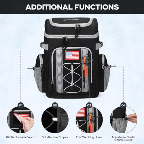 Image of Maelstrom Backpack Cooler,Soft Lightweight Leakproof Cooler Backpack,35 Can Insulated Cooler Bag,Keeps 35 Cans Hot /Cold for Up to 16 Hours,Waterproof Lunch Bag for Men Women-Black