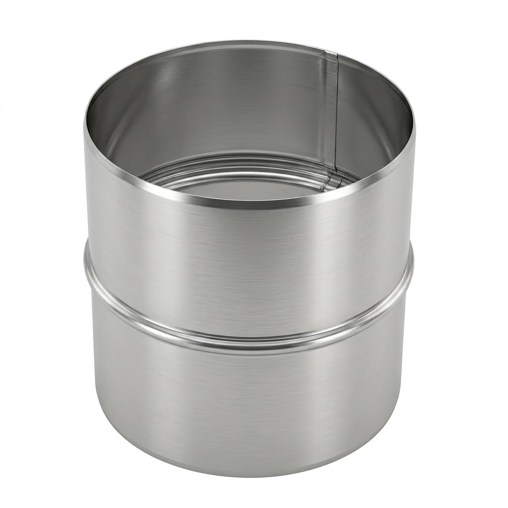 MAKA Raccordo Flex-Flex per Canna Fumaria in Acciaio Inox, Giunzione tra Due Tubi Flessibili Monoparete (Ø 300 mm, AISI 316)