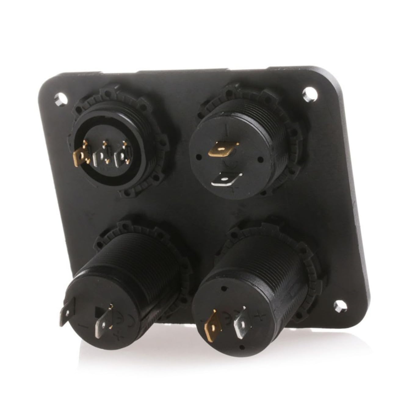 UPKOCH 3 Pezzi 4 1 Pannello Presa Caricabatteria Auto Usb Doppio 4 Funzione Led Voltmetro 12-24v Presa Voltmetro Usb Facile Da Installare Per Camper Camion