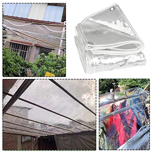 Bâche en plastique transparent imperméable universelle renforcée - 6