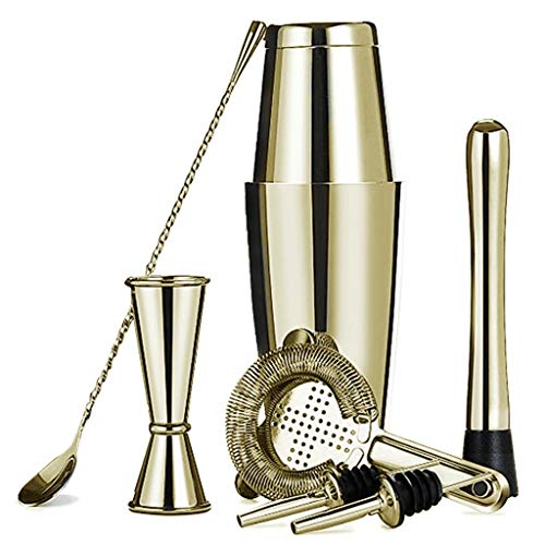 Set de 8 piezas de coctelera acero inoxidable cobre 28 OZ miniatura 3
