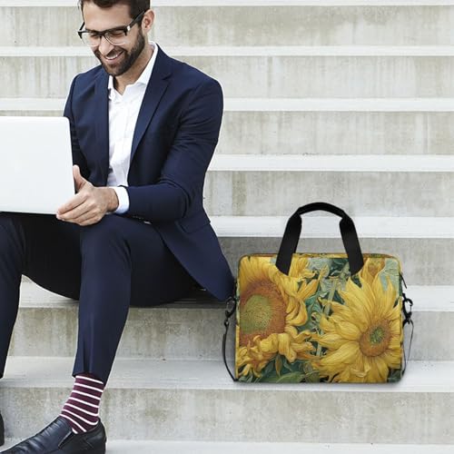 Bolso Maletín con Estampado de Girasol para Laptop 13-16" miniatura 3