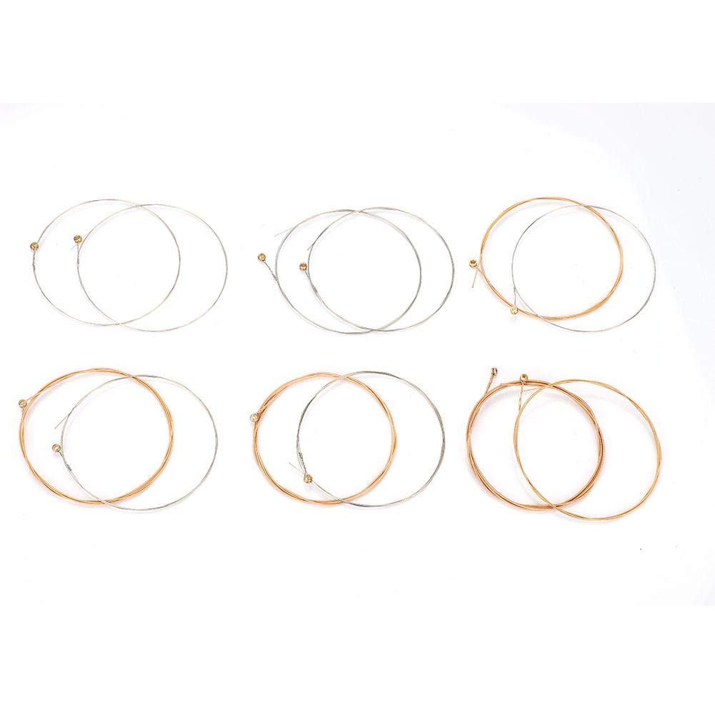 Corde de guitare, 12 pièces de rechange de cordes de guitare pour guitare folk acoustique