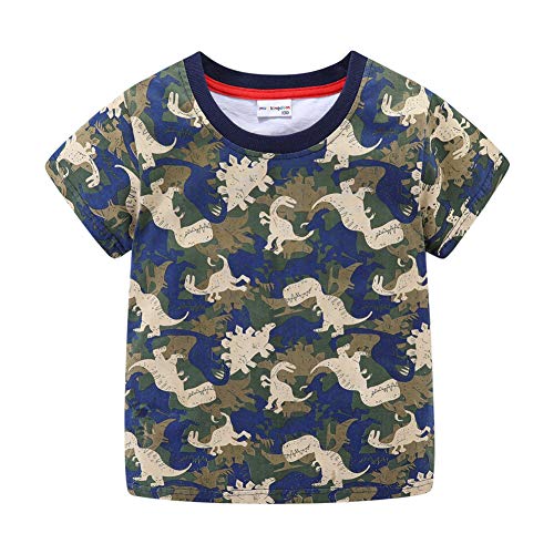 Image of Mud Kingdom Boys Girls T-Shirts Cotton Cute Cartoon Graphic Tees for Kids 2-8 Years