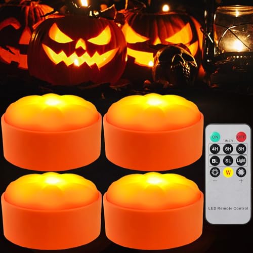 Luces de calabaza de Halloween seguras sin fuego para decoración del hogar