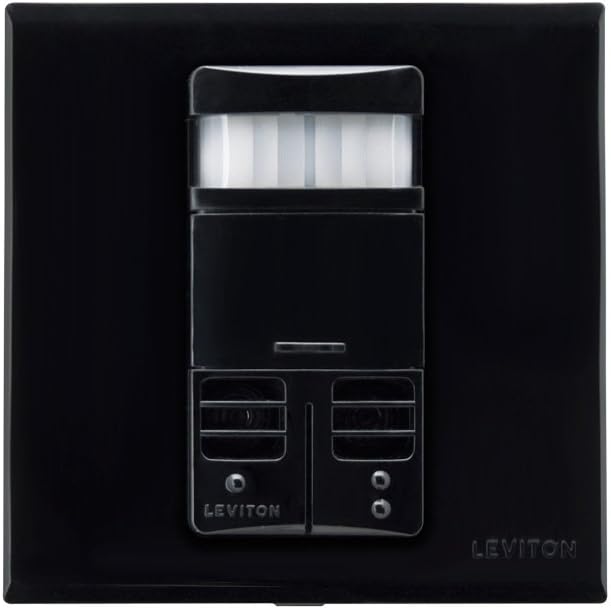 Leviton OSSMD-MFT Neutral, 3 by 3, Title 24 Compliant, Ambient Light Override, Self Adjusting, Dual Relay Multi-Tech Wall Occupancy Sensor, Light Almond