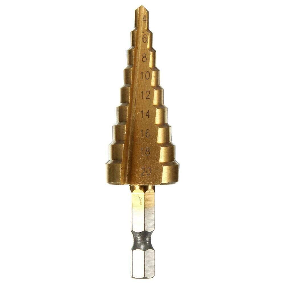 Universal Buyer 4-20mm HSS Steel Titanium Step Drill Bits Step Cone Cutting Tool Core Drill Bit Steel Woodworking Wood Metal Drilling Step Drill pack off 1pcs (B09MM1DZMV) Amazon Price History, Amazon Price Tracker