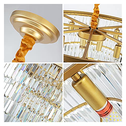 Chandelier américain en cristal de luxe et structure dorée à 4 étages - 2