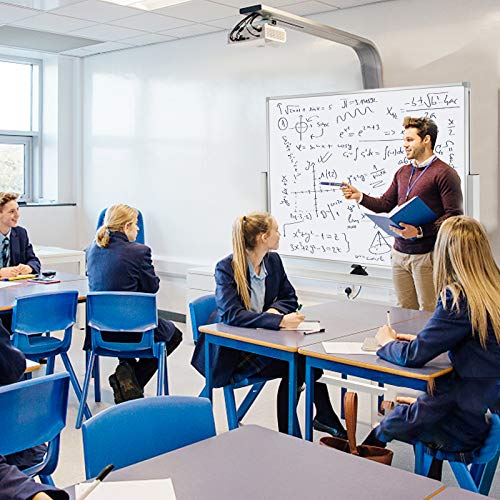 Image of Mobile Whiteboard on Wheels, 48 inchx36 inch Double-Sided Magnetic Dry Erase Board - Flipchart Easel for Office, Classroom & Home, Rolling Stand with Easy Flip Feature