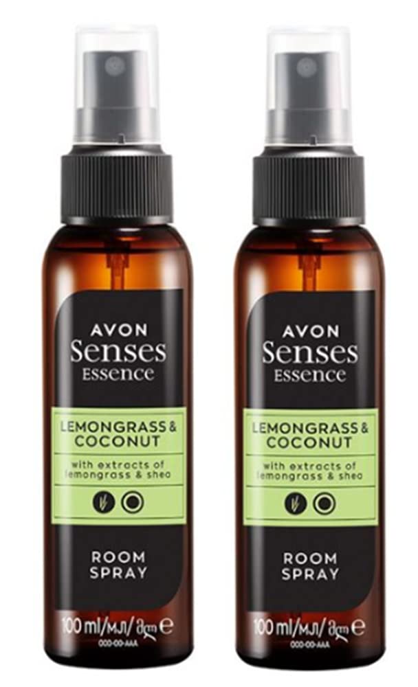 Pack of 2 Avon Sense Essence Room Spray 2 x 100ml - With Ultimate Things (Lemongrass & Coconut)
