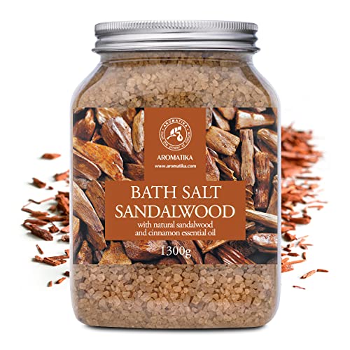 Sal de Baño de Sándalo 1300g - Sales de Baño Marinas con Aceite Esencial de Sándalo y Canela - Baño Relajante - Cuidado del Cuerpo - Relajación Muscular - Buen Sueño - Sales de Baño de Aromaterapia - imagen 2