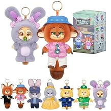 MINISO Disney Zootopia Soft New City Tour Series Vinyl Plush Toy Blind Box Cute Mystery Animal Figurines, Collectible Surprise Gift Figure Model random Design for Home Decor Birthday Gifts, Single Box