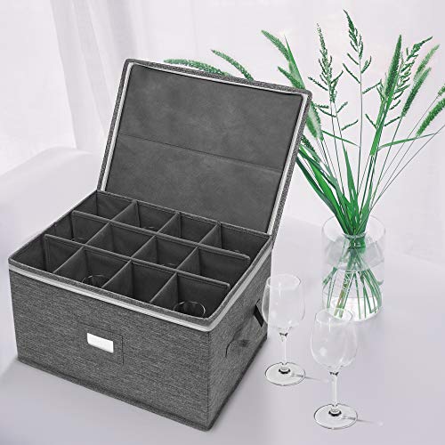 Popoly Stemware Storage Cases, Wine Glass Storage Box Containers For Glassware Or Crystal thumb #4