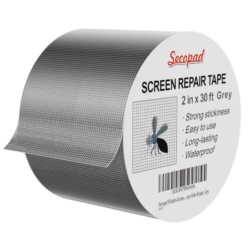 Secopad Nastro Riparazione Zanzariere, 50 mm x 9 m, Adesivo per Zanzariere | Adesione...