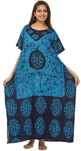 Image of Cotton Kaftan Dress Maxi Long Tunic Batik One Size