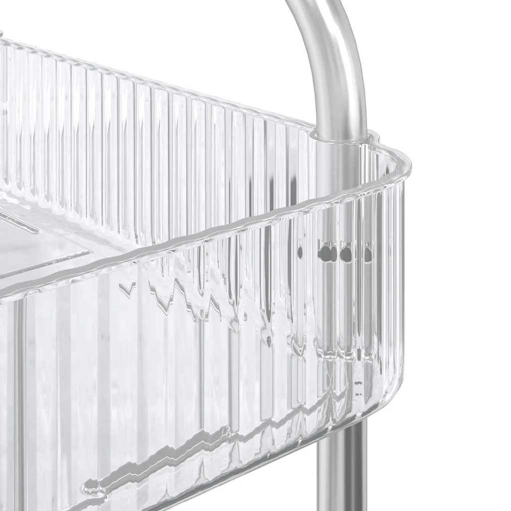 Generico Carrello Portaoggetti a 3 Livelli 37x28x68 cm in Acrilico,Articoli di ferramenta,Utensili,Carrelli merci-4012378