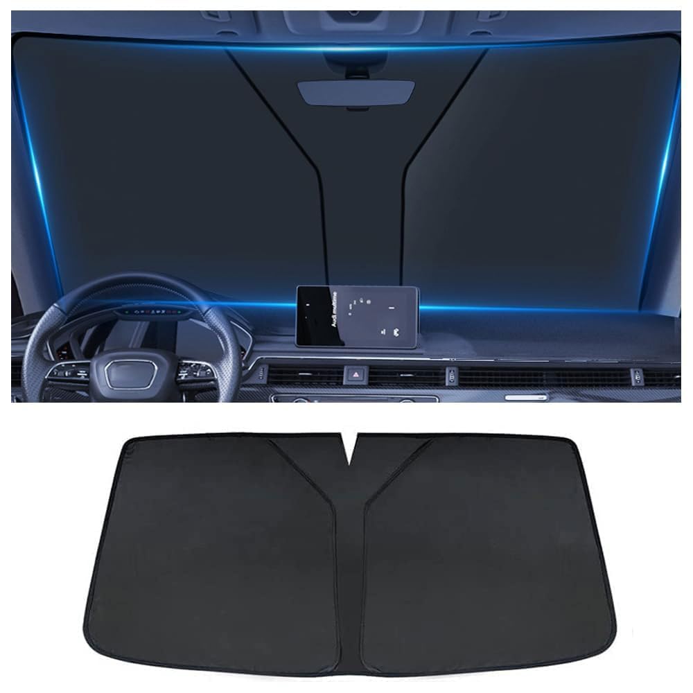 Auto Voorruit Zonnescherm,Opvouwbare Cover Vizier Zonneschermen, Voor Toyo-ta RAV4 2013-2018,Automotive Ray bescherming blok Parasol,B-Silver