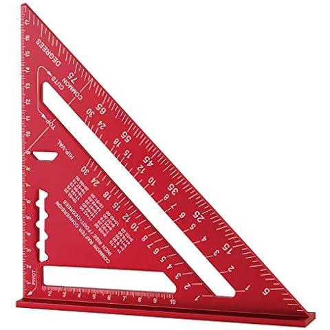 7 Inch Red Triangle Ruler by DASHUAIGE Cover