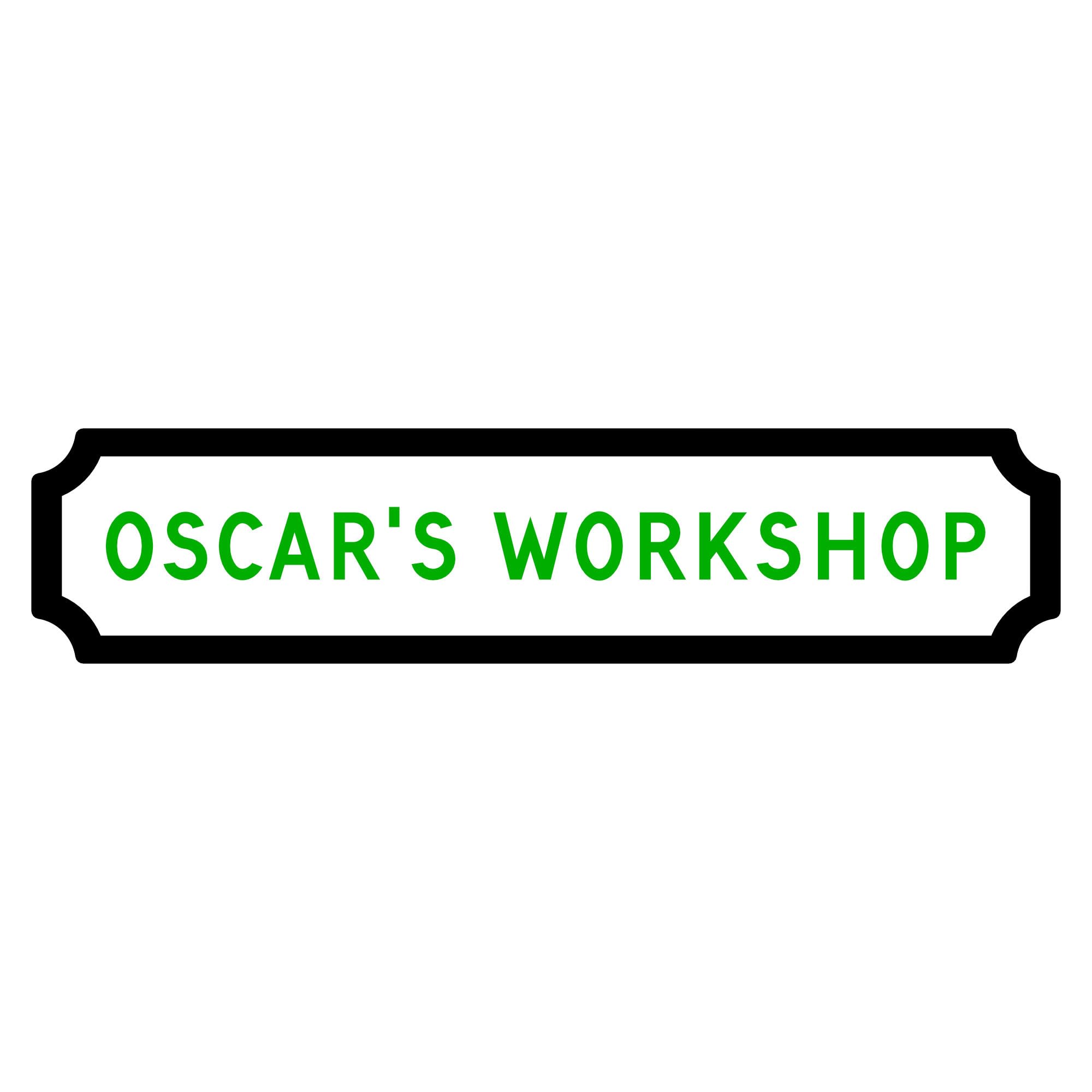 Personalised ANY TEXT Street Sign on METAL. Various sizes of Plaque Outdoors or Indoors Use. Door Wall Vintage Railway Gift Idea (283mm x 63mm, Green Text on White)