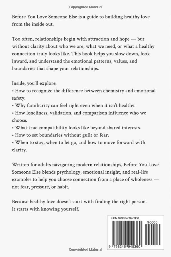 Before You Love Someone Else: A Guide to Self-Worth, Boundaries, and Choosing Healthy Love - Image 2