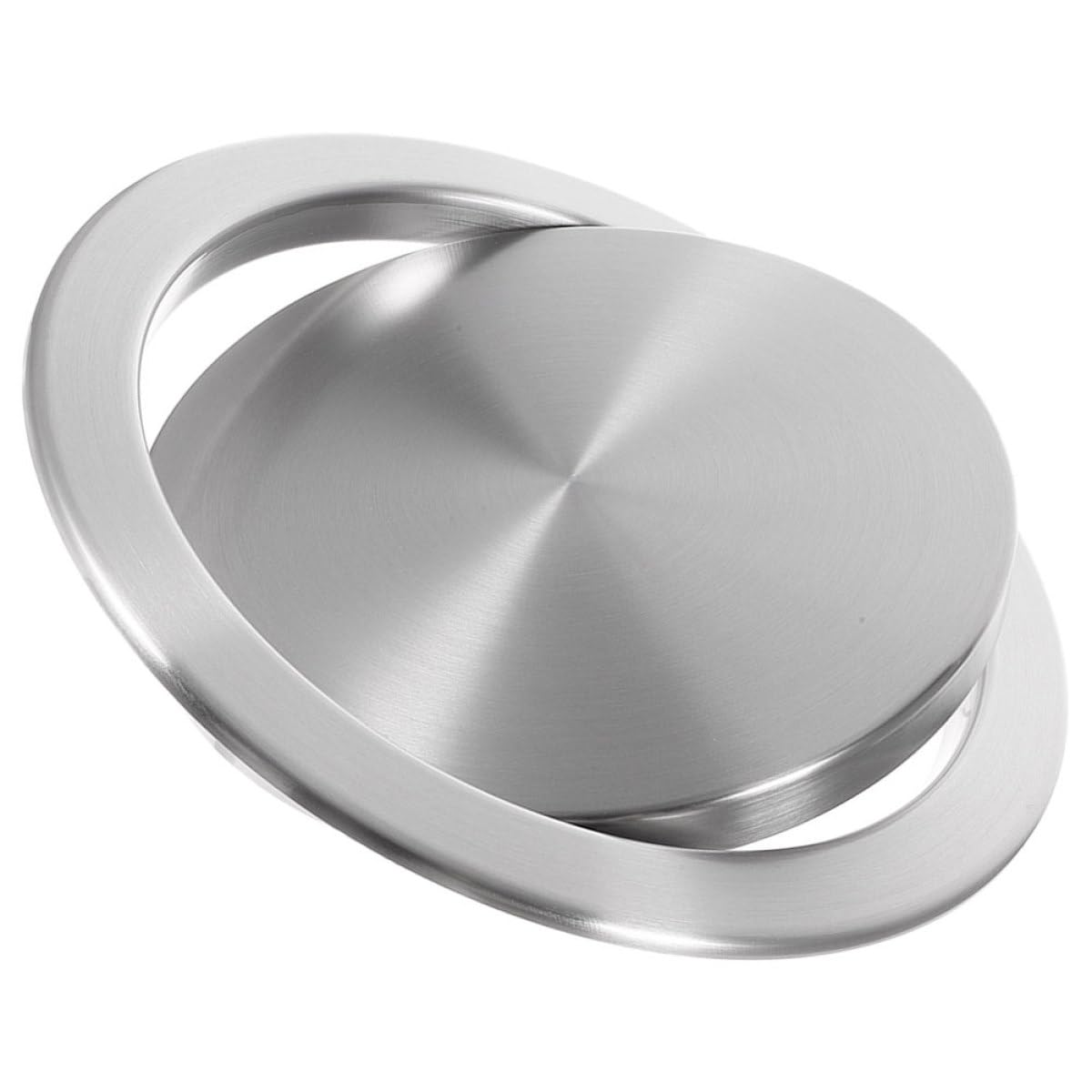 Coperchio Inox a da Incasso per Bidone della Spazzatura in 403 Design Pratico Ribalta Colore Argento per Cucina Domestica