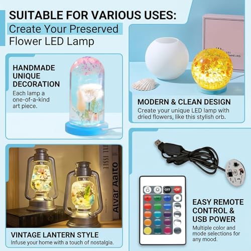 Luces LED para proyectos de resina con interruptor regulable de 3 colores 4