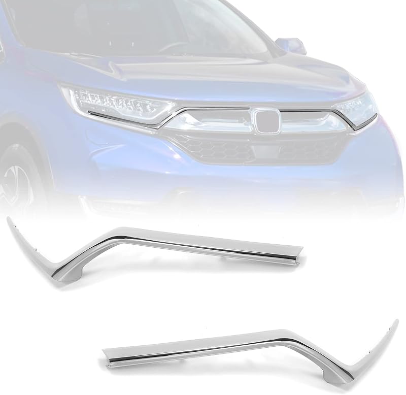 Moldura do farol HECASA cromada para Honda CR-V 2017 a 2019 – Lado esquerdo e direito