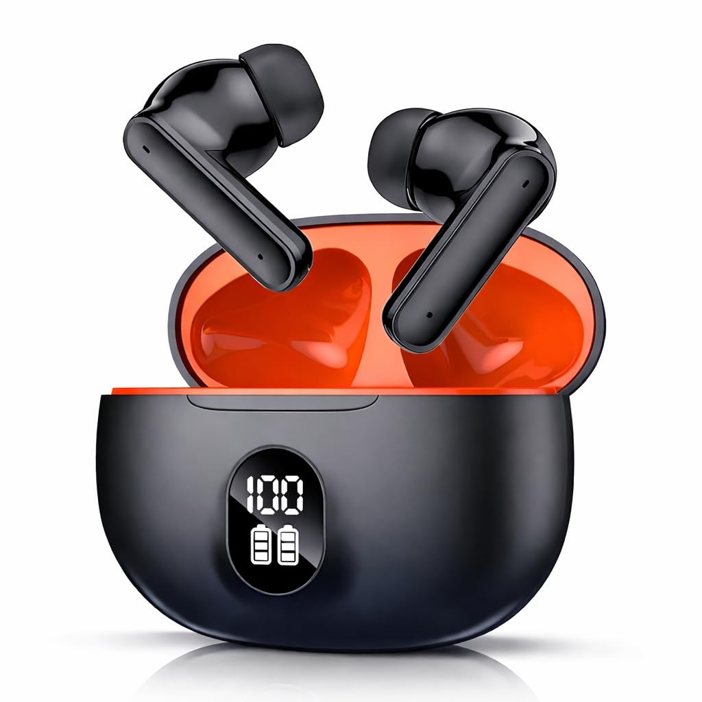 Earbuds for Realme Buds T300 True Wireless Earbuds with 50dB ANC, 12.4mm Titanized Drivers, 56H Playback, 6 Mic AI ENC, Bluetooth 6.1, Low Latency Gaming, Black(YOYO.E3)-image-2