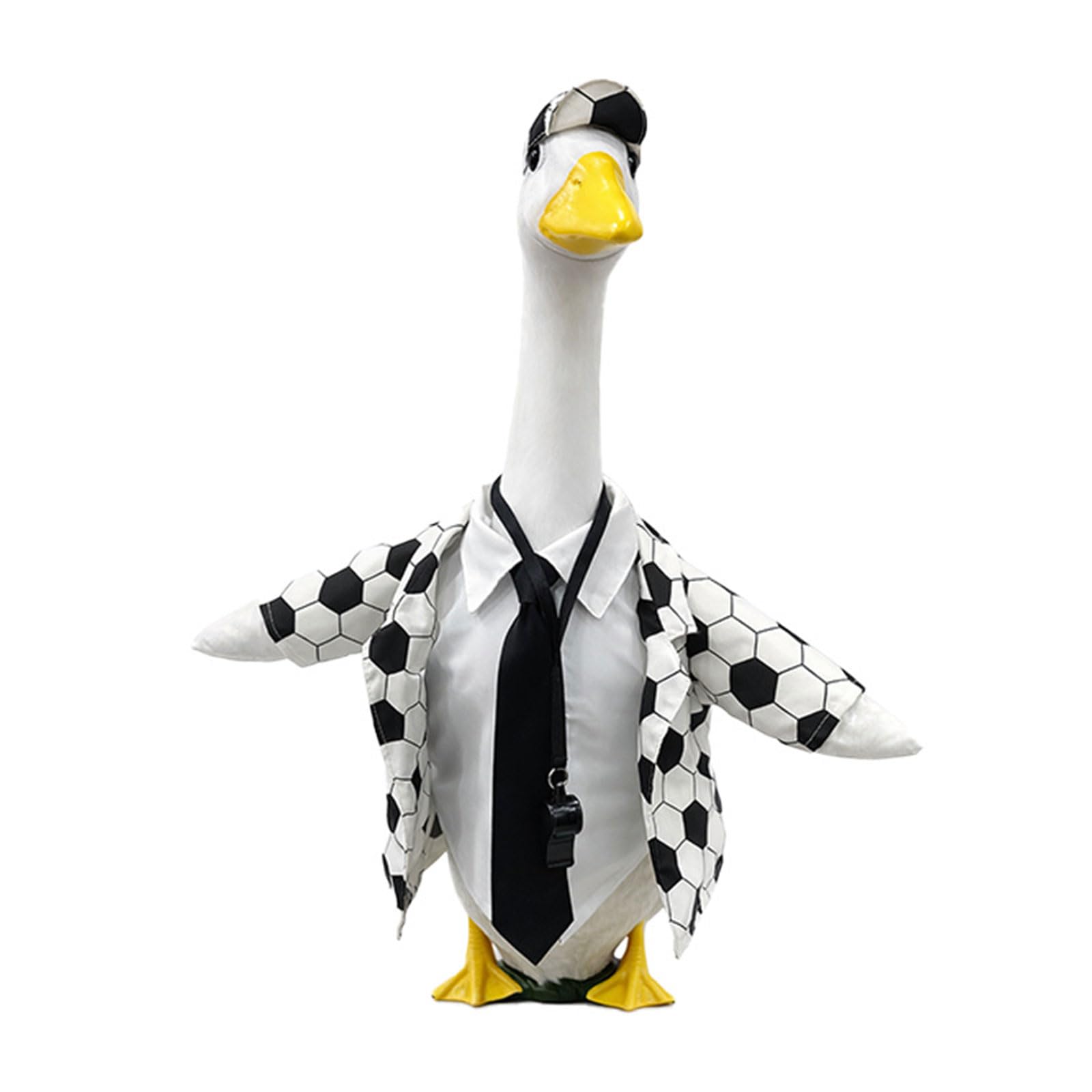 our fave Polyester Geese Statue with Western Styles Outfit Great for Porches Entryway or Backyard Decorations Decorative Yard Geese Sculpture