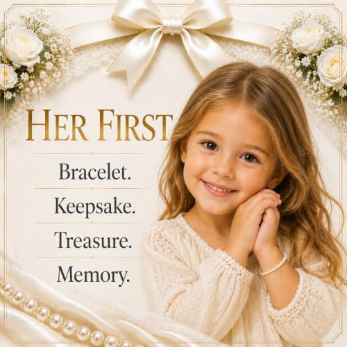 Image of Baby Crystals White Pearl Crystal Bracelet for Girl | Littel Girl Jewelry