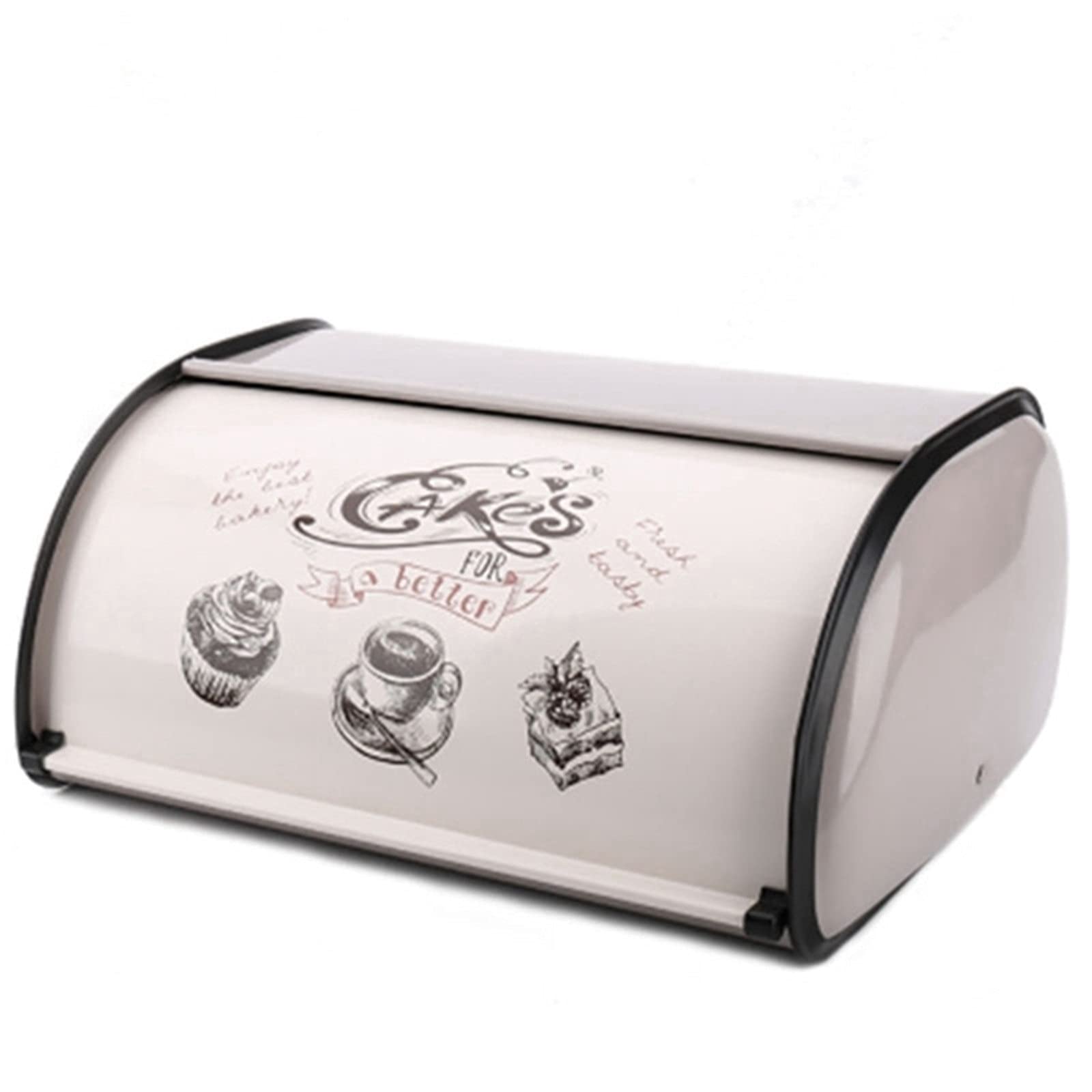 TLMDXTEU Bread Box Vintage Bread Box Storage Bin Iron Snack Boxes for Kitchen Counter