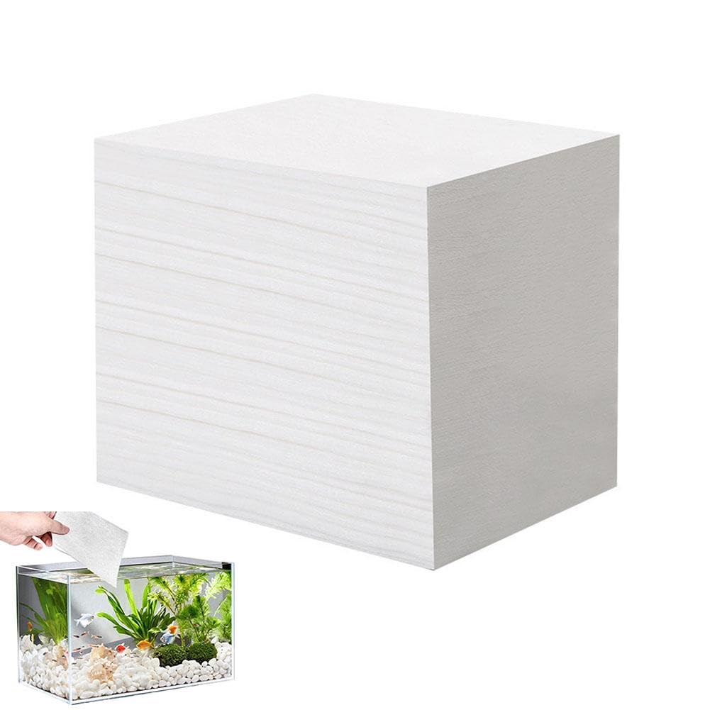 Aquarium Water Clarifying Sheets, Aquarium Filter Sheets for Water Filtration, Make Cloudy Water Crystal Clear, Honeycomb Structure Adsorption, Convenient Use (300pcs)