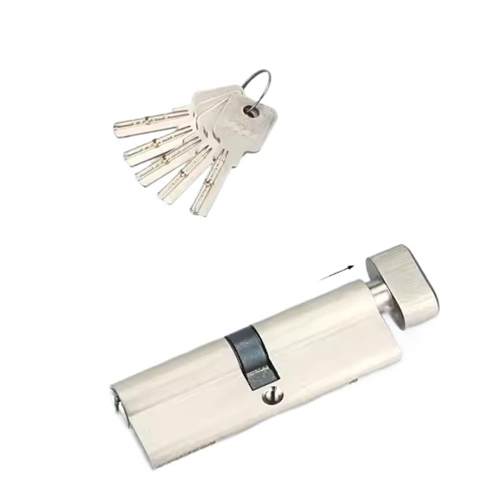 Cilindro De Cerradura Cilindro de cerradura Cerradura seguridad puerta central Interior Dormitorio Manija estar latón 5 llaves(90mmZ 45 and 45mm)