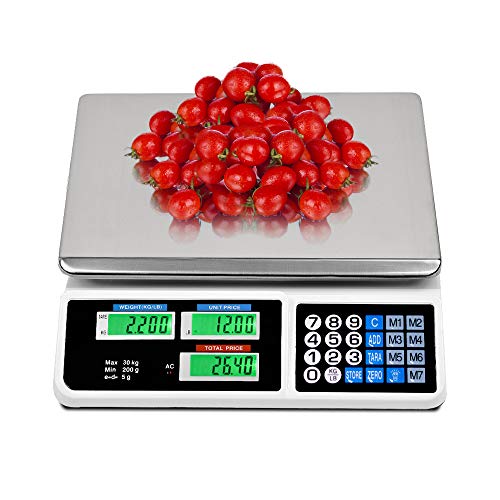 La fete 66LB Digital Weight Price Scale Electronic Price Computing Scale LCD Digital