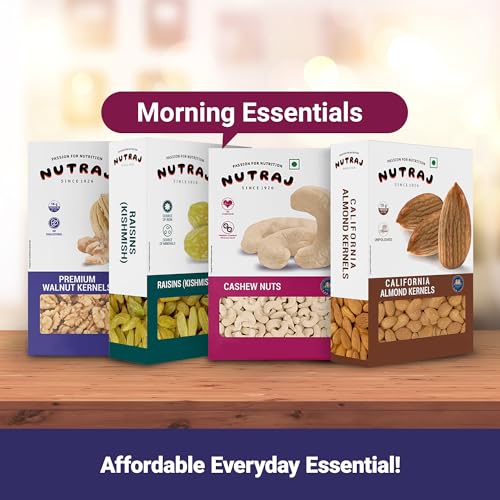 Image of Nutraj Dry Fruits Combo Pack 800g - California Almond, Cashew, Raisins & Walnut Kernels (Each 200g) | Badam | Kaju | Kismis | Akhrot Giri | Mix Nuts