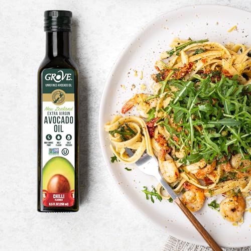 Image of Grove Chili Extra Virgin Avocado Oil Cold Pressed, High Heat Cooking, 8.4oz