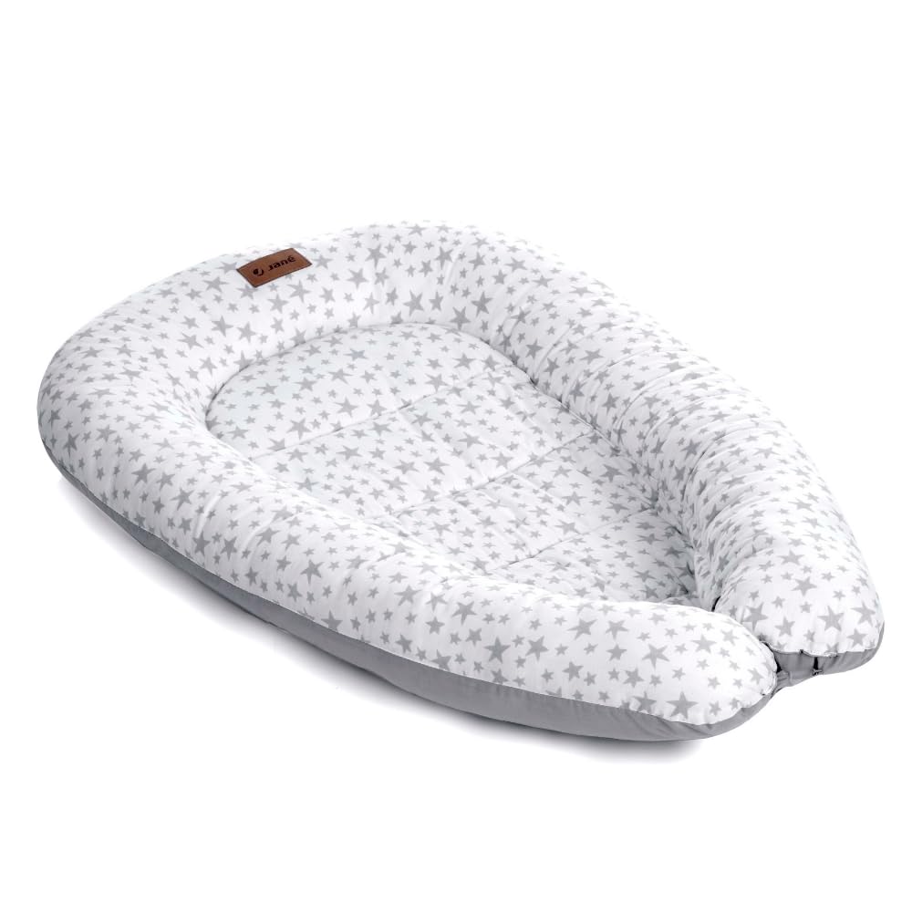 Jané Growing Cute, Nido Riduttore per Bebè, Favorisce lo Stato del Sonno, Reversibile, Traspirante, Grigio