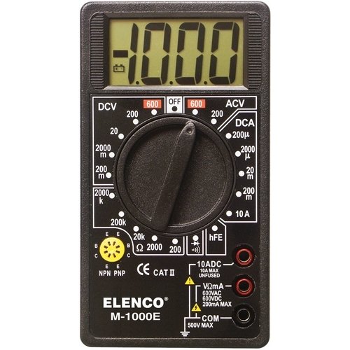 Elenco M-1000E, Compact Digital Multimeter with 1" Display, Pack of 20 pcs