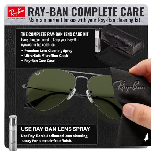 Image of Ray-Ban RB3025 CLASSIC AVIATOR POLARIZED Sunglasses for Men & Women with Official Eyewear Kit