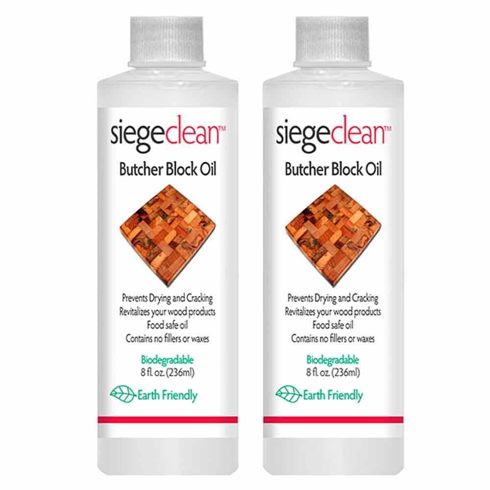 2 Pack Butcher Wood Block Oil Cutting Board Oil Food Grade Mineral Safe 16 Oz