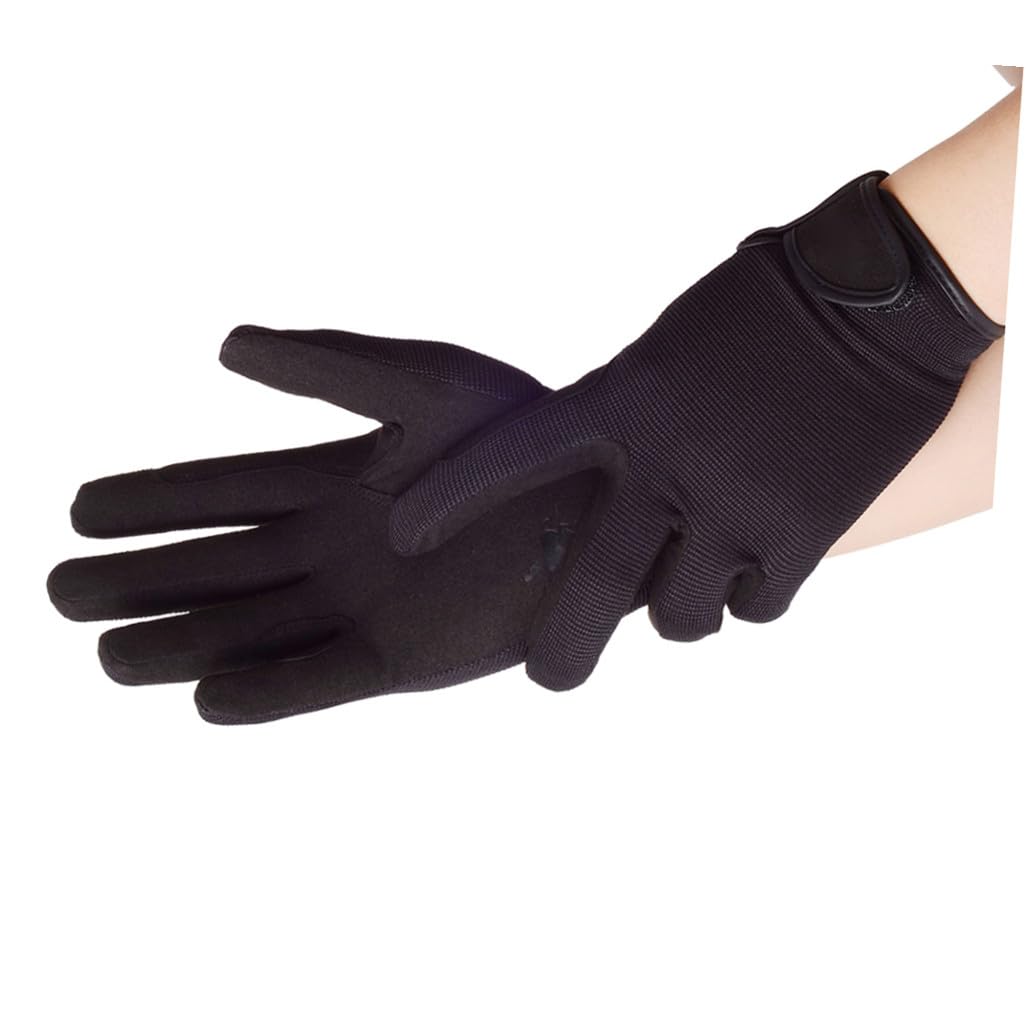 WOONEKY Guanti Da Equitazione Guanti Da Cavallo Guanti Da Ciclismo Guanti Unisex Guanti Per L'equitazione Guanti Da Arrampicata Guanti Da Sci Guanti Da Bici Guanti Equini Black