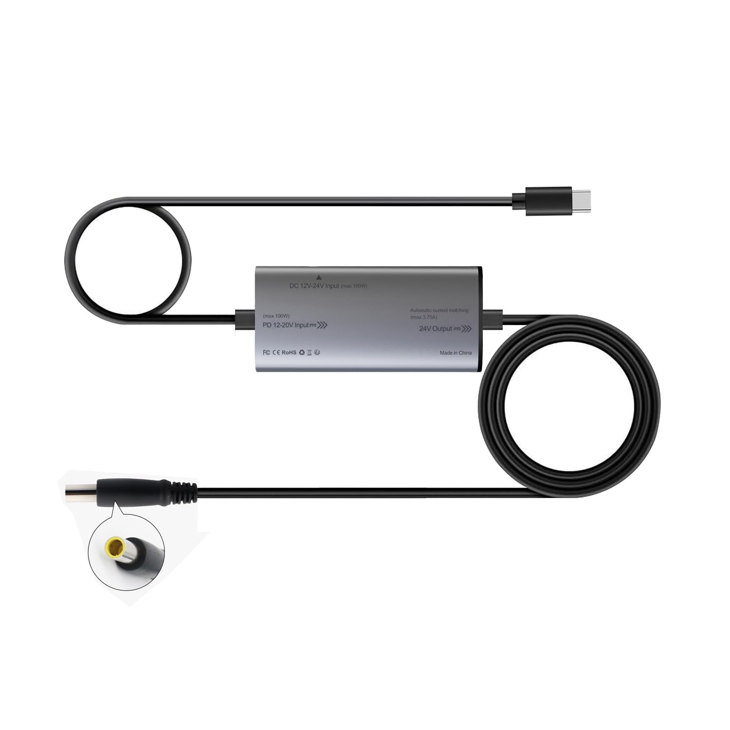 STAIGO Câble d'alimentation USB-C ResMed S10 PD pour Resmed S10/AirSense 10/AirCurve 10 Convertisseur DC