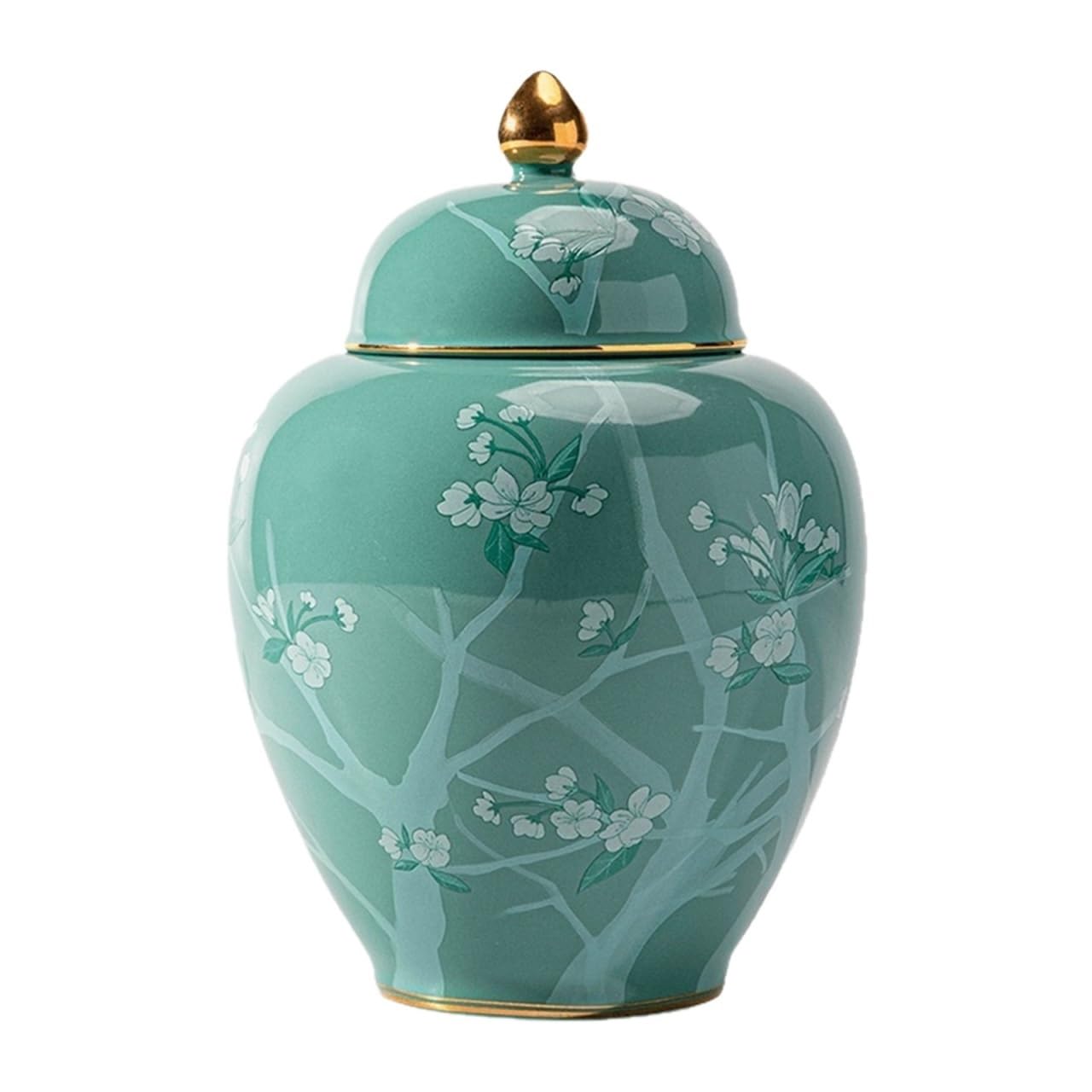 Vase With Lid, Ceramic Ginger Jar