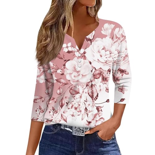 Camiseta de mujer con cuello en V elegante para verano y pantalones casuales