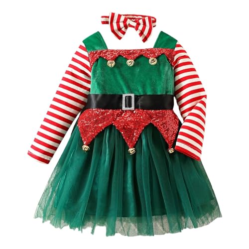 Robe de soirée de vacances pour filles en tutu velours à manches longues