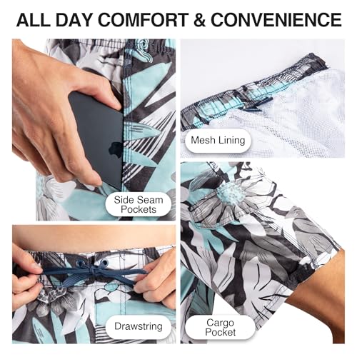 Image of Kanu Surf Men's Big Viper Extended Size Stripe Swim Trunk