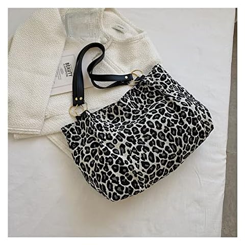 Shopping Bags Classic Leopard Printing Top-handle Bag Female Casual Open Top-handle Shopping Bag Shopper Large Capacity Buckle Shoulder Bags Shopping Bags Reusable Bag Personalized Tote Reusable Bag Cover