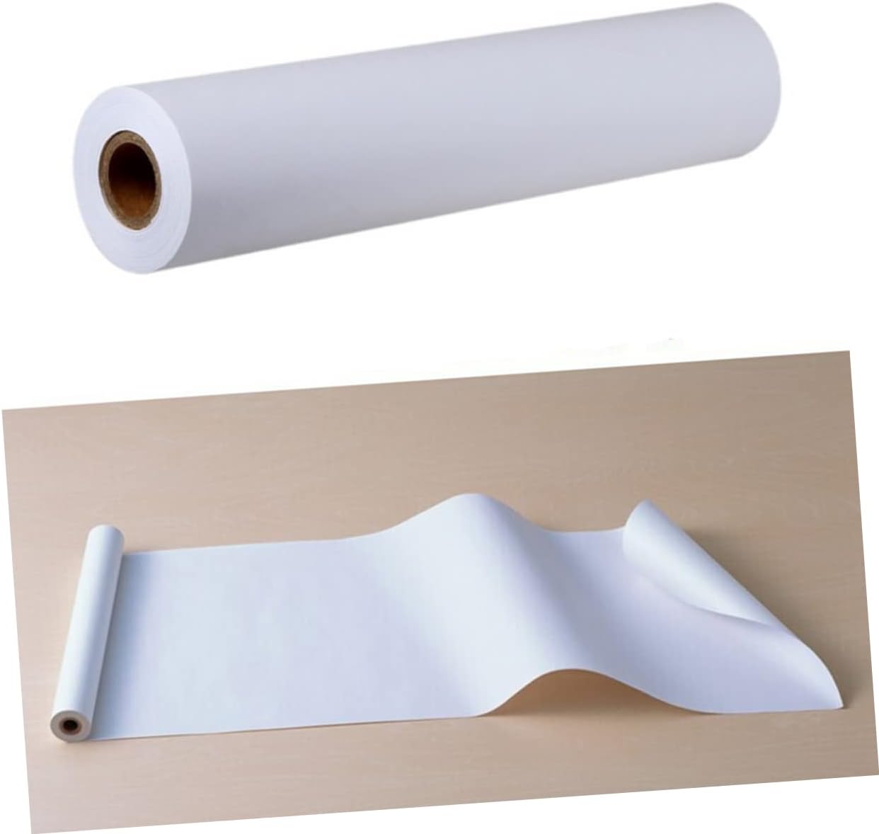 Hohopeti 2pcs White Drawing Paper Roll Sketch Paper for Boy Girl Crafts Safe Recyclable Art Supplies for Watercolor Painting for Home Classroom Activities